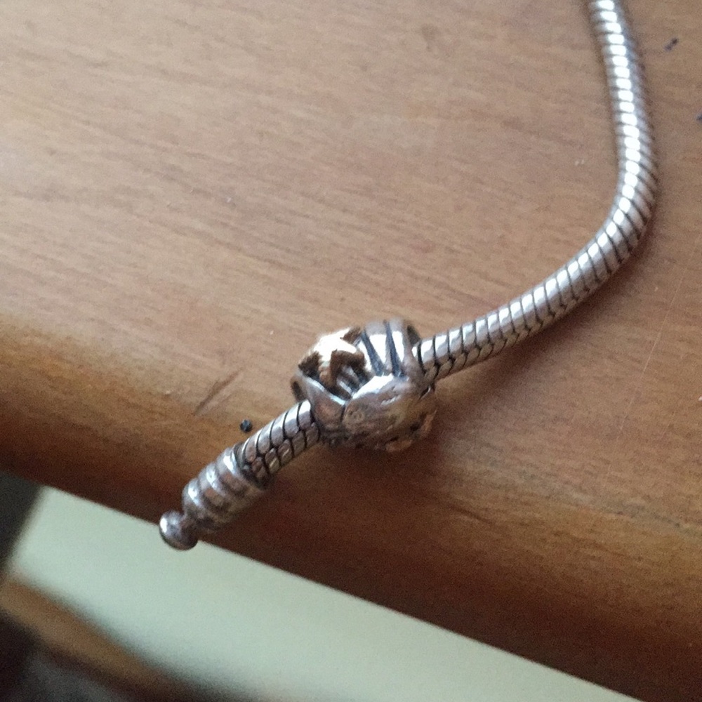 Pandora Retired Sea Shell 14k Gold Two Toned Charm - Picture 6 of 7